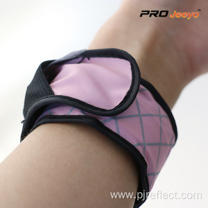 Reflective LED Light Pink Plaid Armband